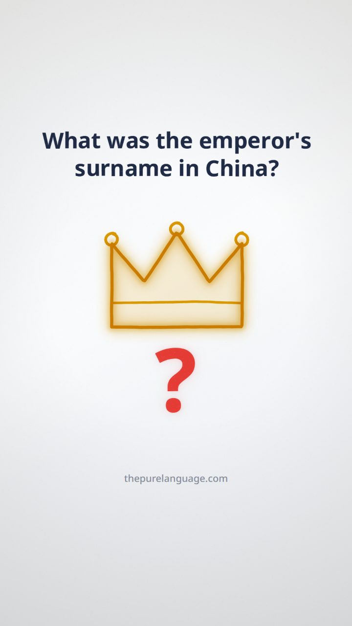 Lesson video: What was the emperor's surname in China? There wasn't one. New dynasty, new royal surname, and emperors gave theirs away.