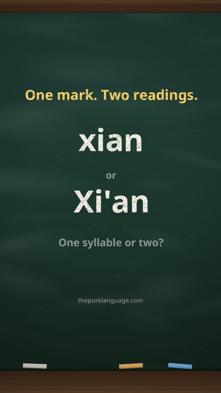 Lesson video: Xi'an or xian? One tiny mark changes the syllables