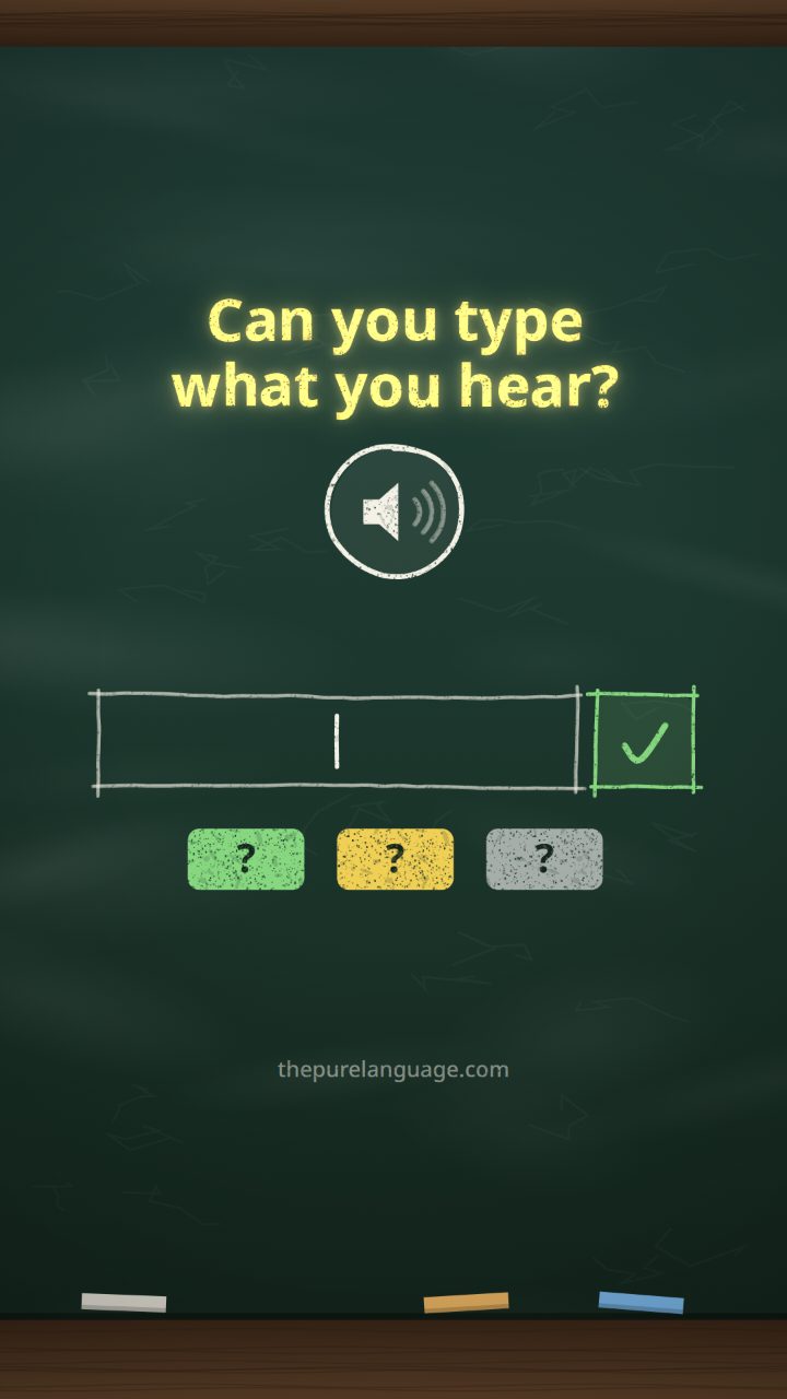 Lesson video: Hear it, type it: pinyin dictation with tone numbers. Type the letters, then a tone number, for every syllable.